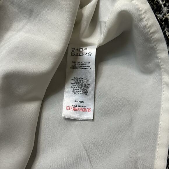 Rachel Zoe Size 6 Shift Metallic Black/White/Gold Tweed Holiday Dress& Headband - Picture 7 of 13